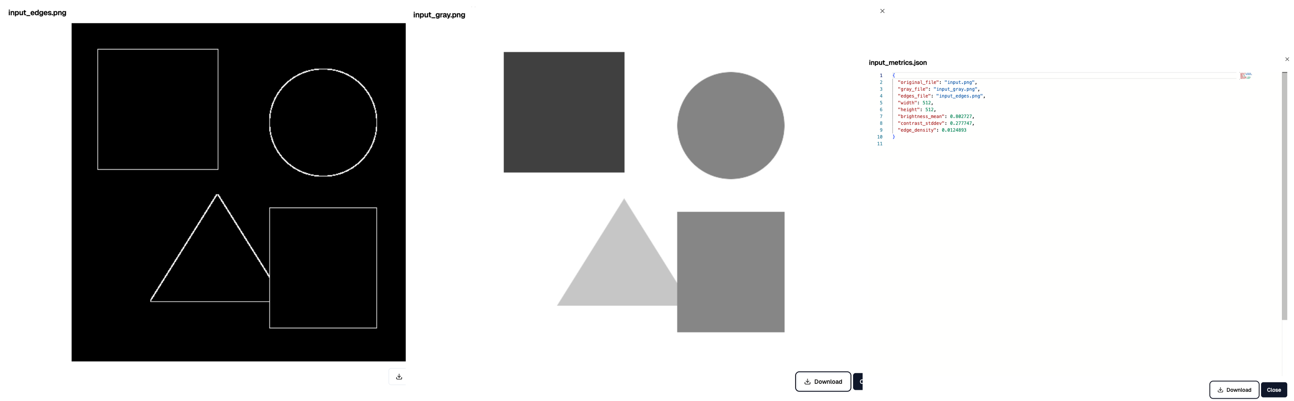 Preview of the generated output files