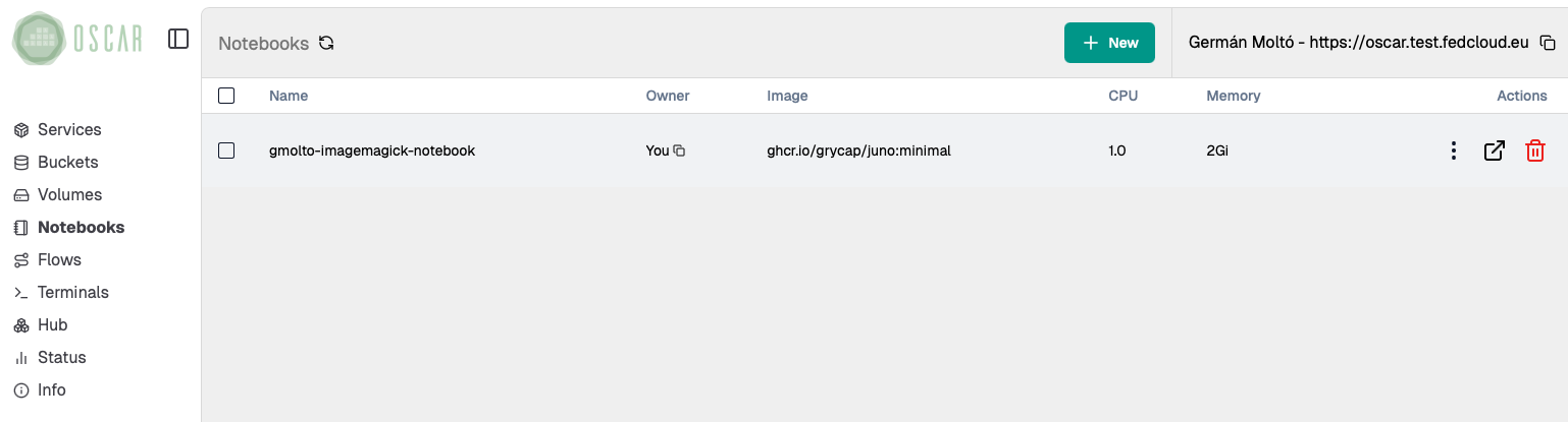 Dashboard Notebook Access