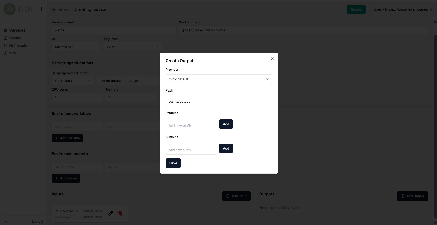 add output 1